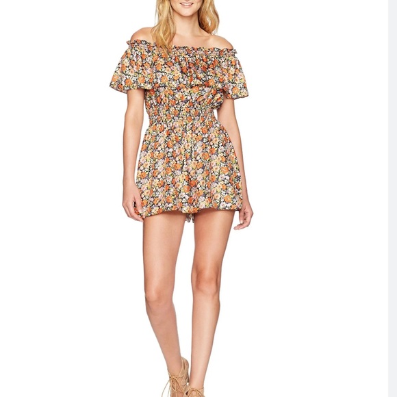 REBECCA TAYLOR | OFF-THE-SHOULDER MOONLIGHT GARDEN ROMPER - Picture 2 of 9